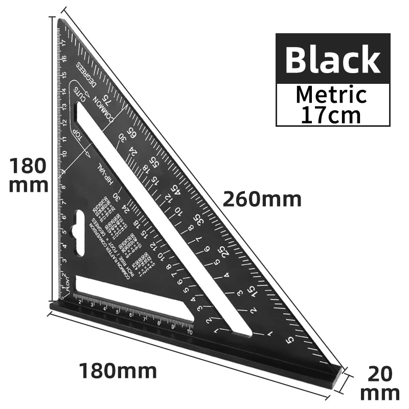 Aluminium Triangle Ruler Set Square For Woodworking Projects