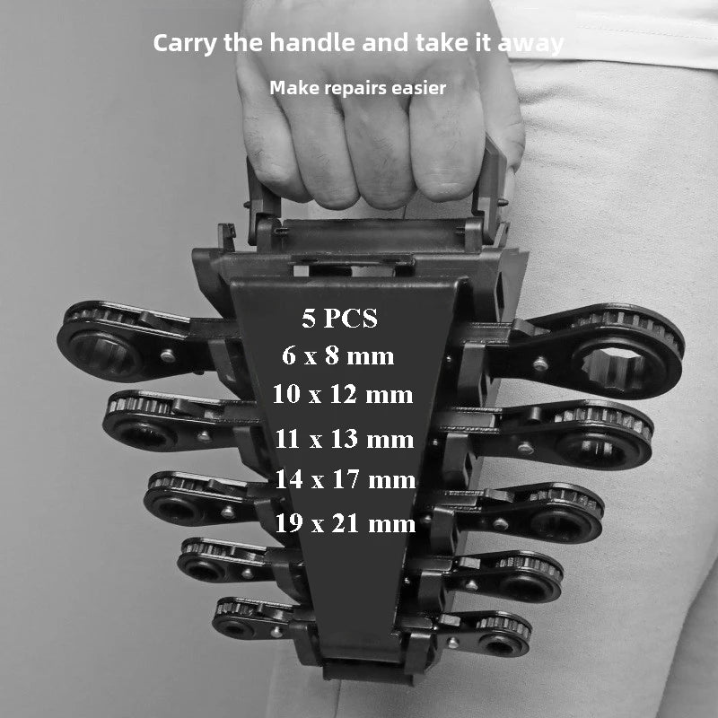 Rapid Ratchet Wrench Dual Head Two Way Auto Tool