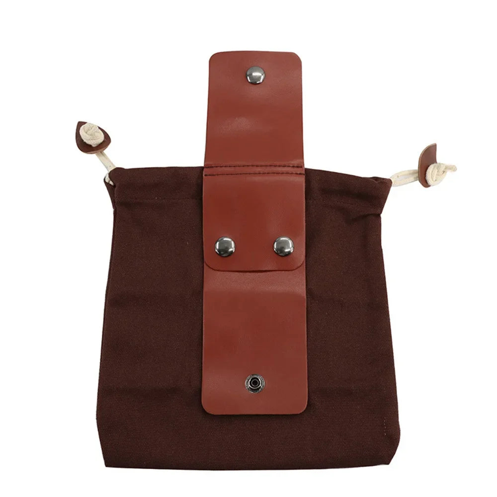 Outdoor Case Bag Camping Leather Bushcraft Bag Vegetable Harvest Garden Fruit Picking Waist Tools Storage Hanging Pouch