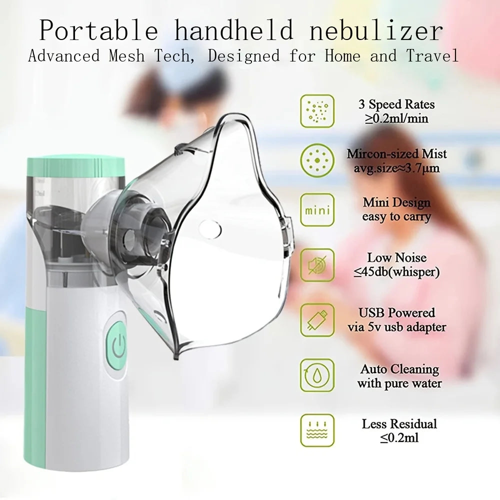 Portable Nebulizer with Delicate, Efficient Atomization - Comfortable to Use, Featuring a High-Value Refined Design, Reusable, and Complete with Multiple Components, Nebulizer for Asthma, Nebulizer Machine for, Portable Nebul