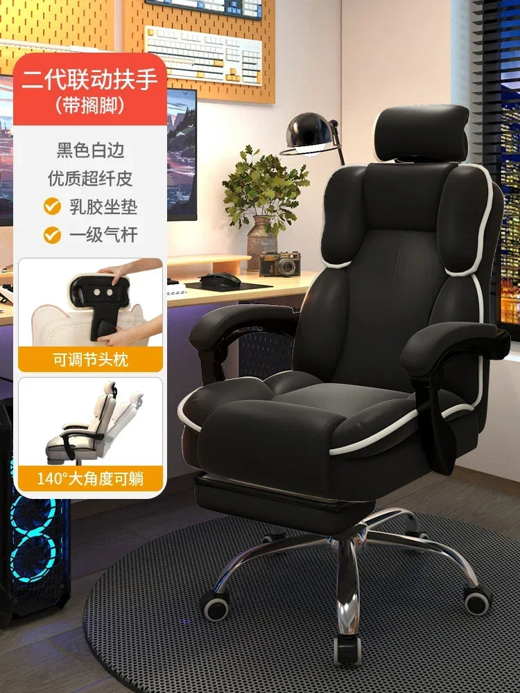 Pink Gaming Chair for Girl Gamer Ergonomic Computer Desk Chair Lumbar Support Comfortable Long Time Sitting Streaming Office