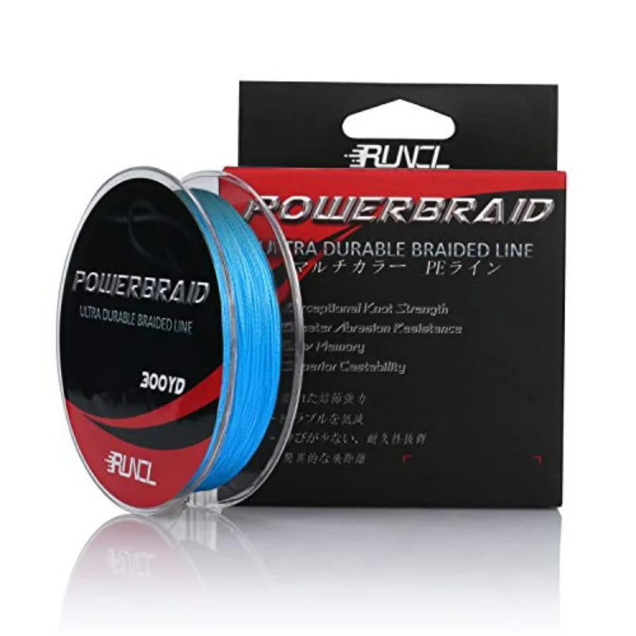 PowerBraid Fishing Line 4/8/9 Strands, Braided Fishing Line 300/500/1000Yds - Seamless Weaving Tech, Enhanced Coating Tech, Zer