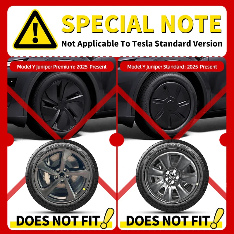 4PCS Design for TESLA Model Y 2020-2024 Vehicle Full Coverage Blade Wheel Cover Cap 19 Inches Hubcaps  Automobile Accessories