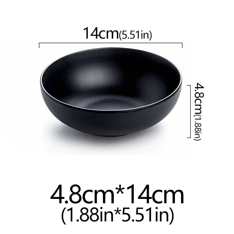 Frosted Melamine Ramen Bowl Imitation Porcelain Large Noodle High Temperature Resistance Bowl Salad Soup Bowl Fast FoodTableware