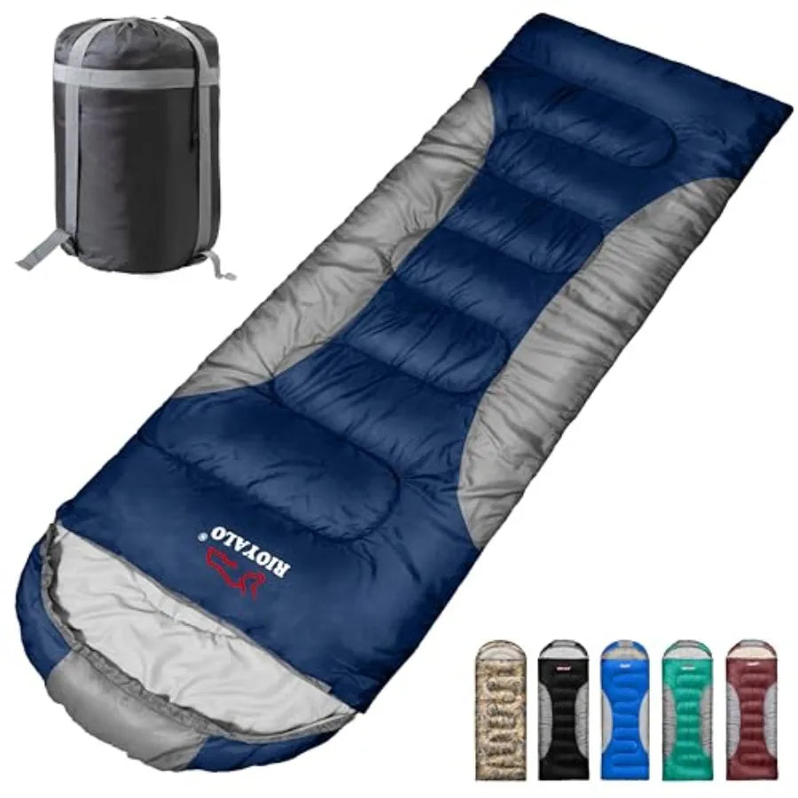 0 Degree Winter Sleeping Bags for Adults Camping 450GSM - Temp Range (5F 32F) Portable Waterproof Compression Sack- Camping Sle