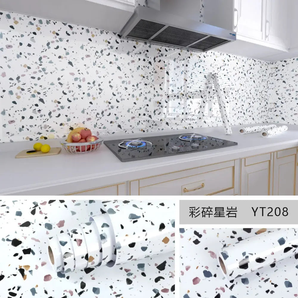 Marble Self-Adhesive Wallpaper for Kitchen and Home Decor