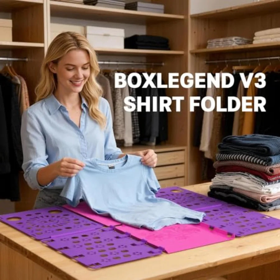 Quick Clothes Folding Board, Household Garment Organizer, Lazy Tool to Fold T-shirts in Seconds, Save Time and Keep Neat
