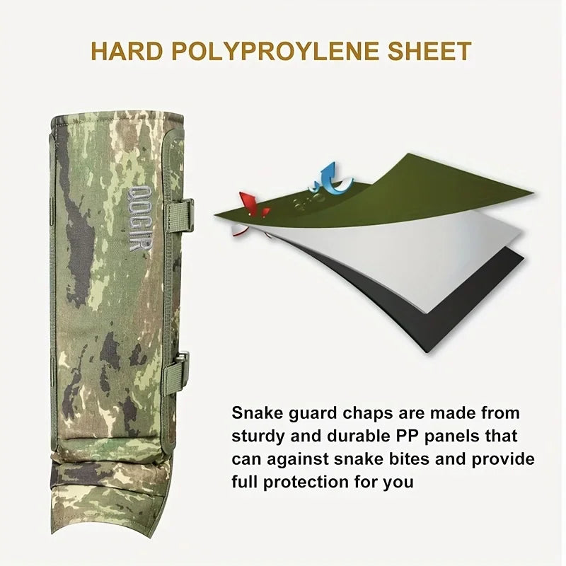 Snake Proof Gaiters Snake Gaiters Waterproof Snake Bite Protection Leg Guards, Adjustable Anti-Abrasion Outdoor Gaiters for M