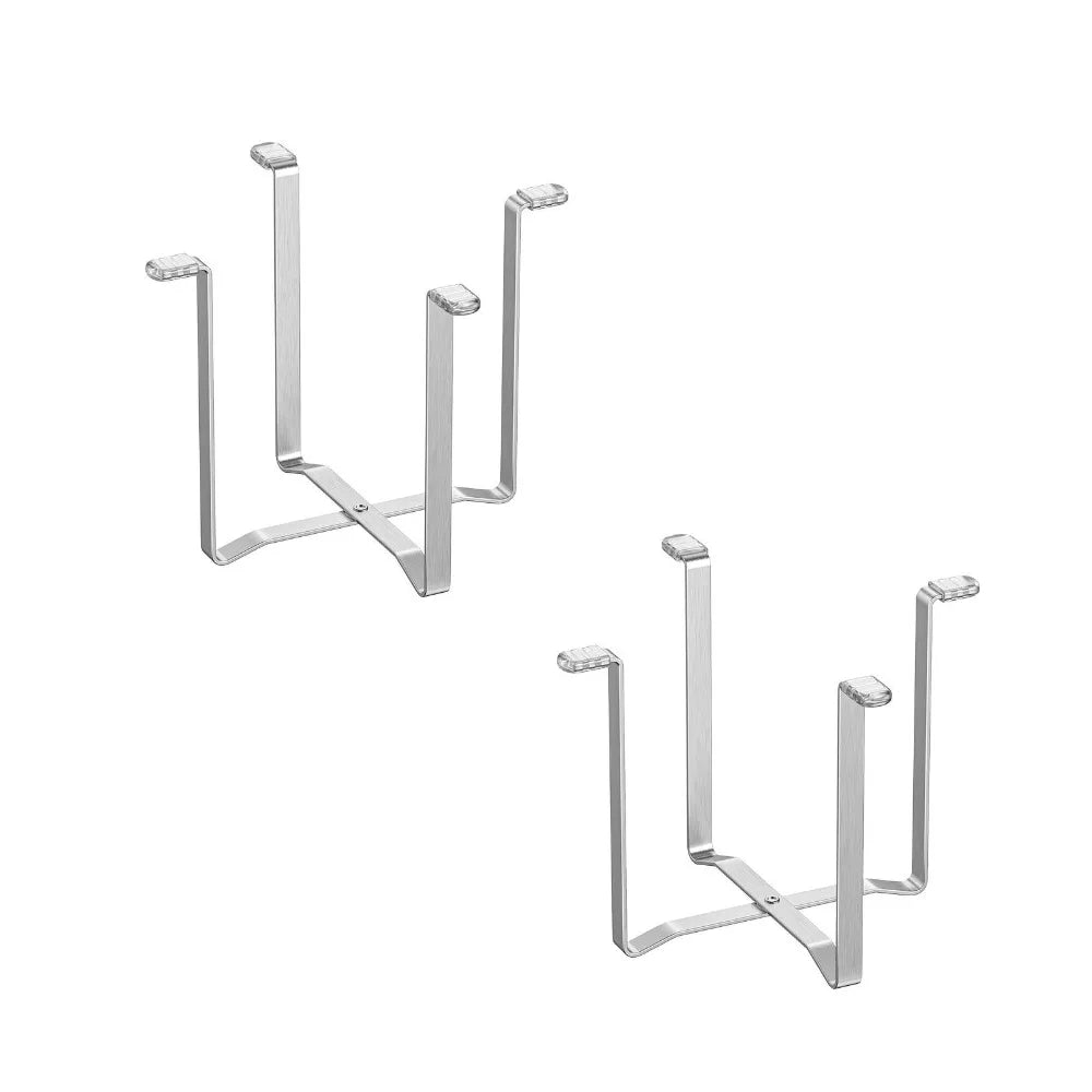 Foldable Garbage Bag Holder Stainless Steel Trash Bag Stand Countertop Waste Bag Support Rack Kitchen Sink Food Scrap Organizer