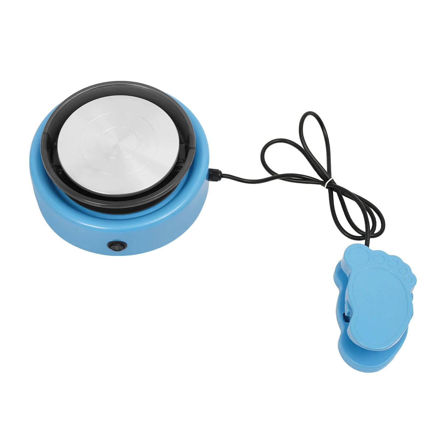 Electric Pottery Wheel, Adjustable Mini Pottery Wheel Machine with Foot Pedal for Beginners Adults Kids Home Art Craft Studio