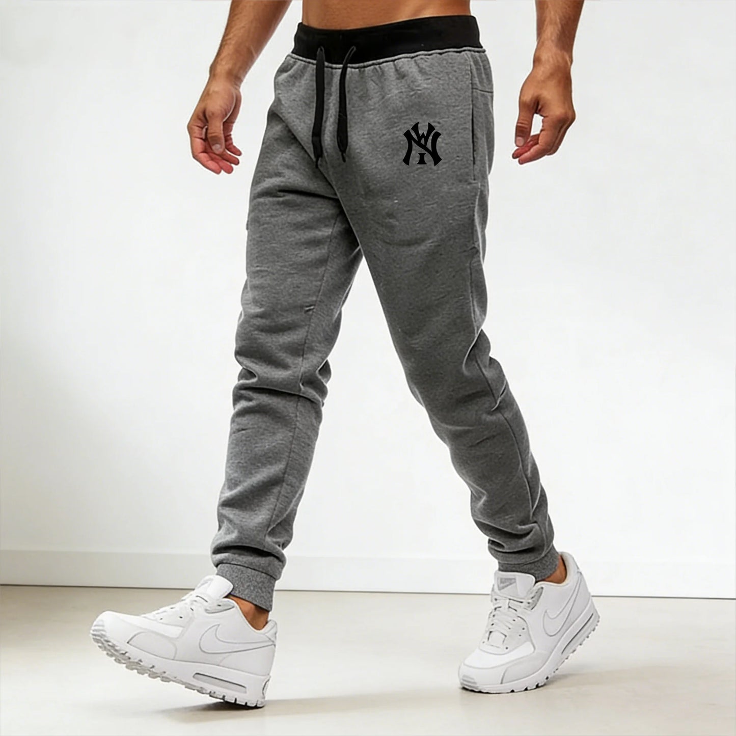 Men's New Ink Printing Training Pants Casual Sports Running Workout Jogging Gym Sweatpants Long Trousers