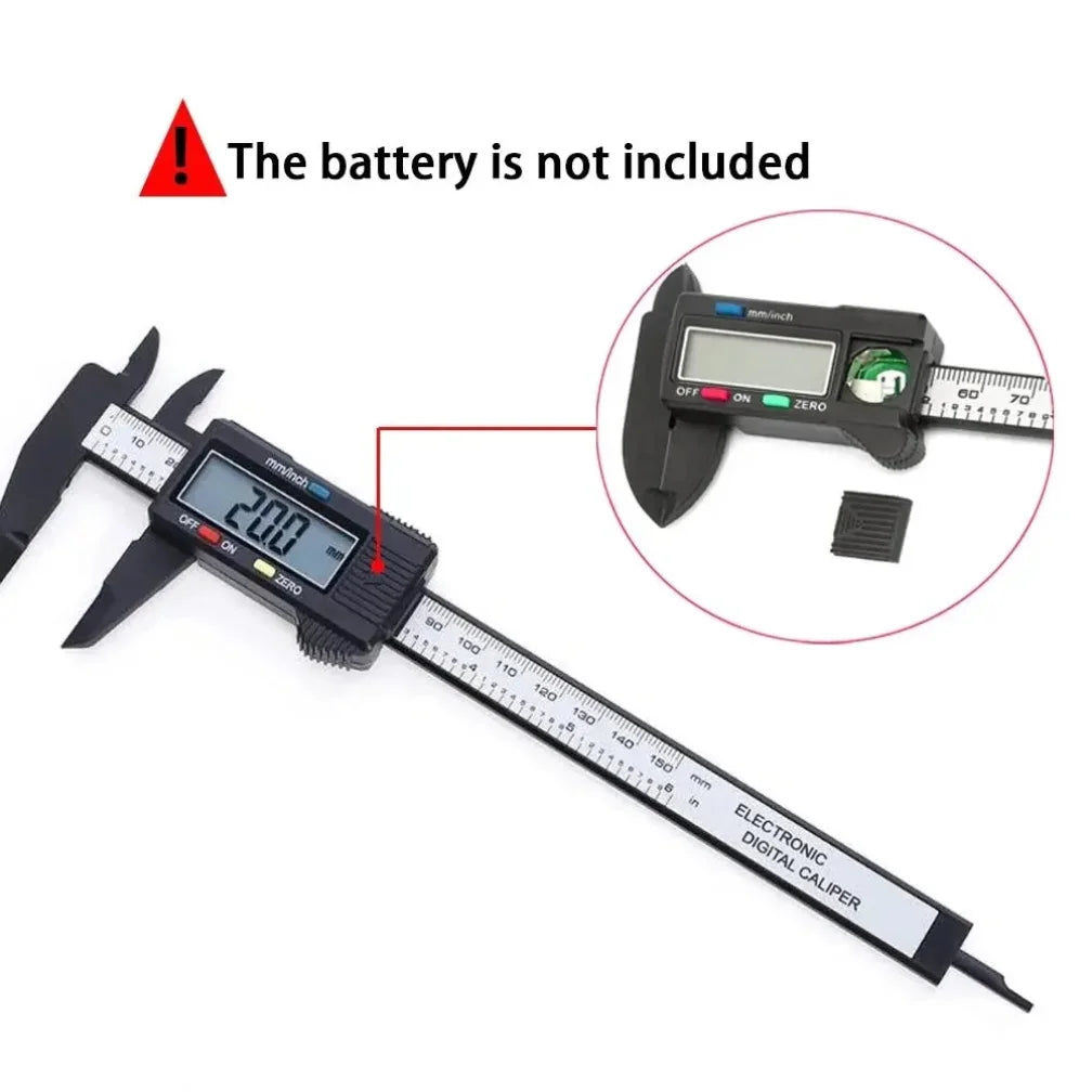 Digital Caliper Gauge With Carbon Fiber Construction