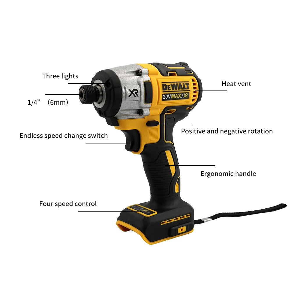 DEWALT DCD887 Wireless Brushless Electric Screwdriver Drill Tool Cordless Power Tool for Removing Screws And Drilling