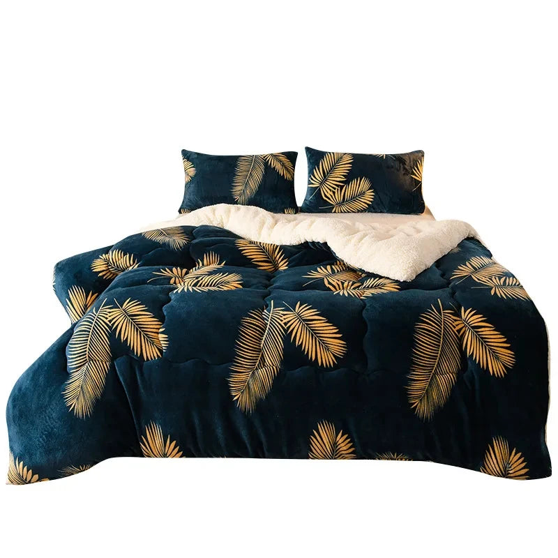 Plush Flannel Fleece Winter Bedding Comforter For Cozy Nights