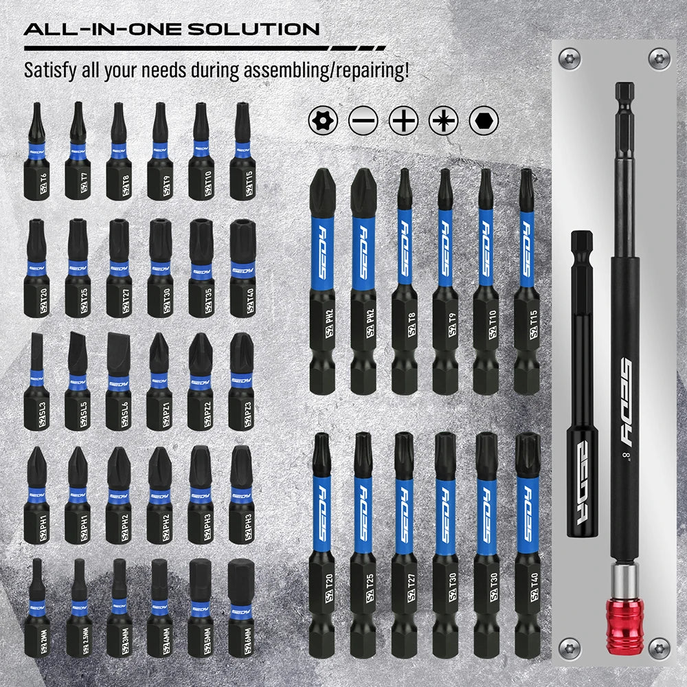80-Piece Premium Magnetic Impact Nut Driver Set Metric & SAE with Socket Adapters, Bit Holder, Wing Nut Driver, Power Bits