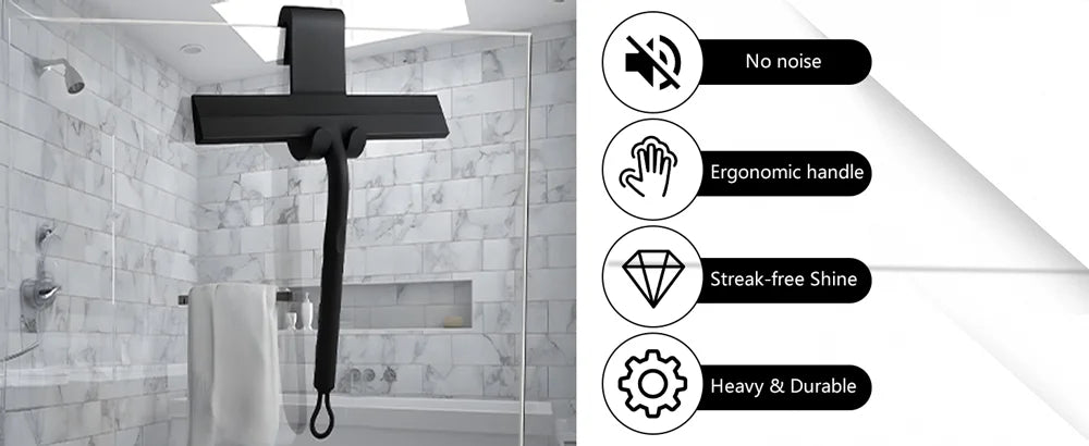 New Shower Squeegee Glass Wiper Scraper Shower Squeegee Cleaner With Silicone Holder Bathroom Mirror Scraper Glass Cleaning