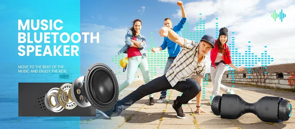 Kids All Terrain Self Balancing Hoverboard With Bluetooth Speaker