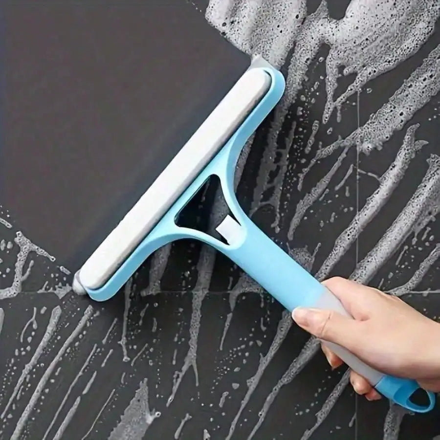 1pc, 3 In 1 Glass Wiper With Scraper And Sprayer, Window Cleaner, Multifunctional Handheld Shower Window Glass Scraper For Spraying, Washing And Scraping