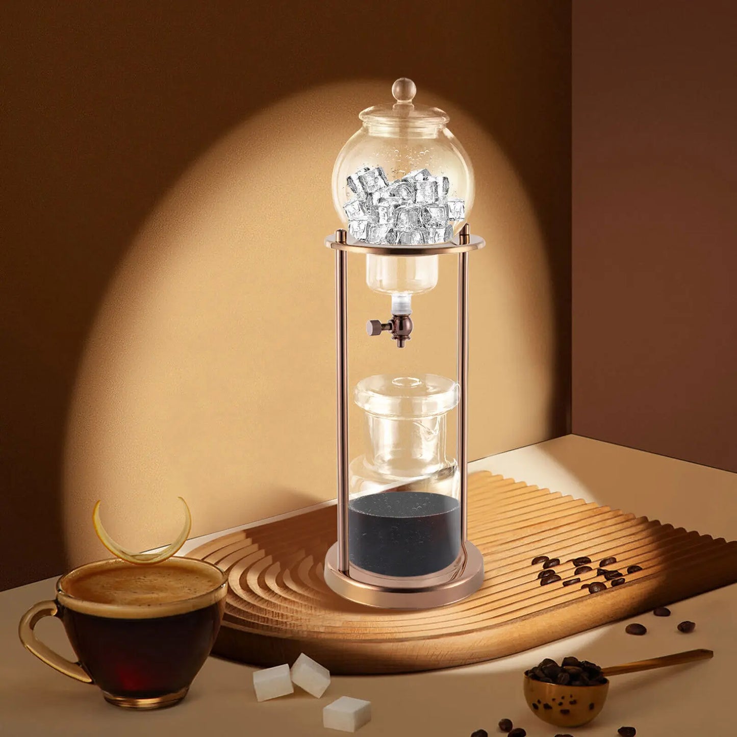 Cold Brew Coffee Maker With Adjustable Valve Glass Carafe