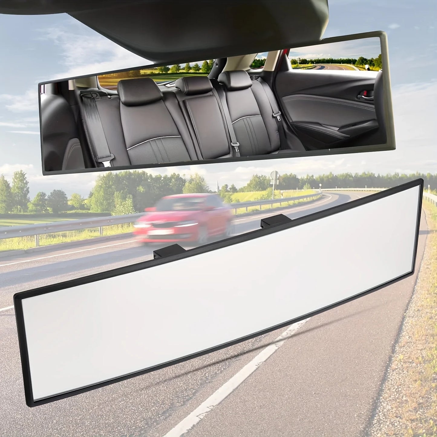Car Baby Mirrors Interior Rear View Mirror Wide Angle Convex Rearview Mirror Anti Glare Large Vision Panoramic Auxiliary Monito