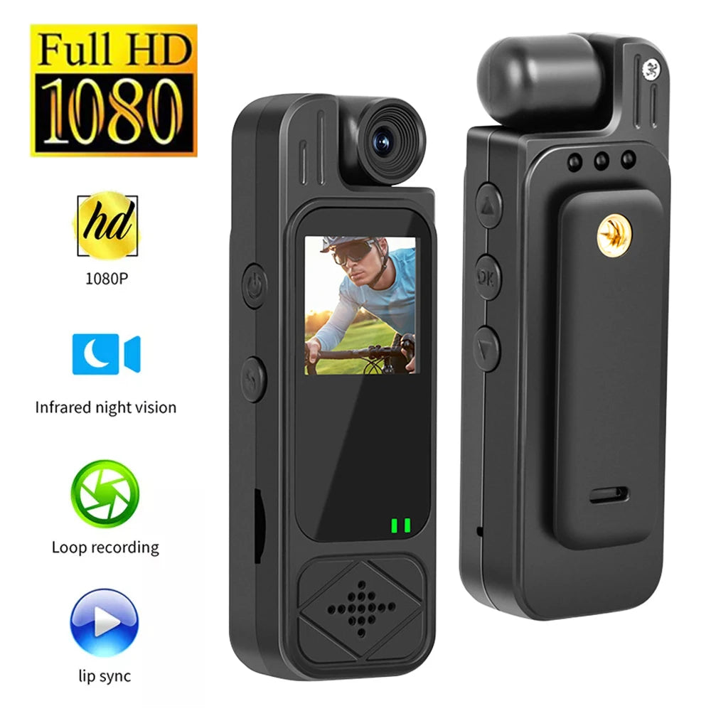 2026 Portable HD 1080P Mini Camera Digital Video Recorder Worn Police Small Body Cam Infrared Night Vision Sports DV Camcorders