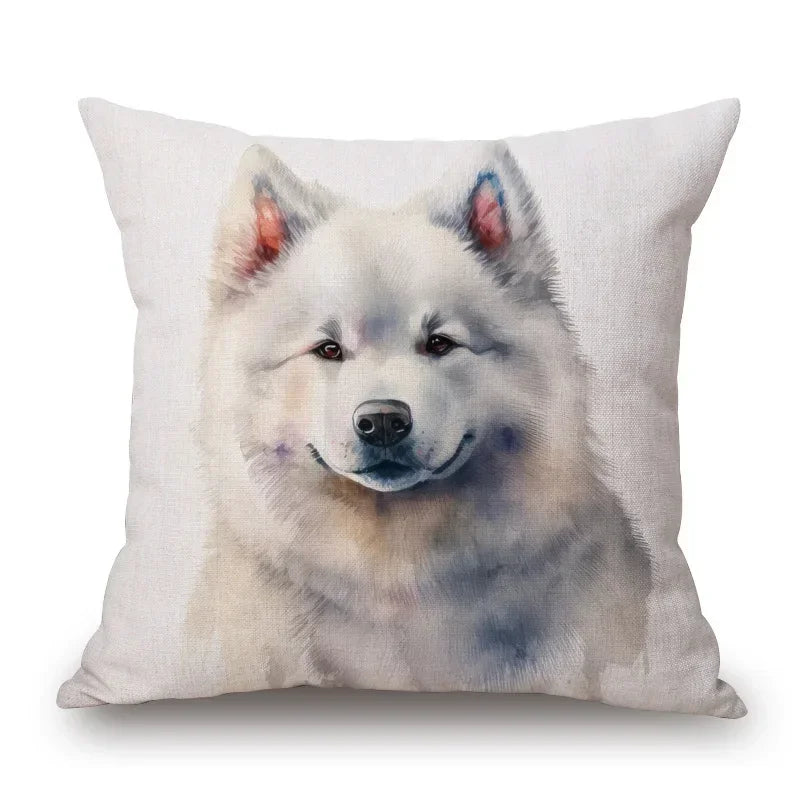 Dog Breed Collage Poster Art Cushion Cover Pillow Case