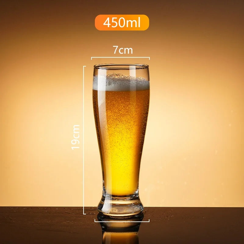 Thickened Beer Glass Shatterproof Large Size Brew Pub Beer Mug Home Use Popular 500ml Commercial Grade Beer Cup for Business