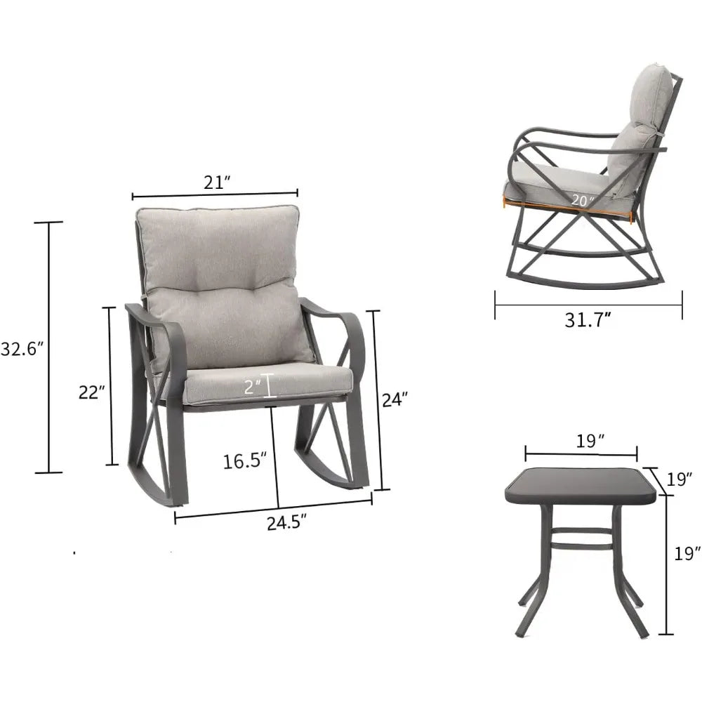 Cozy 3 Piece Bistro Set for Outdoor Relaxation