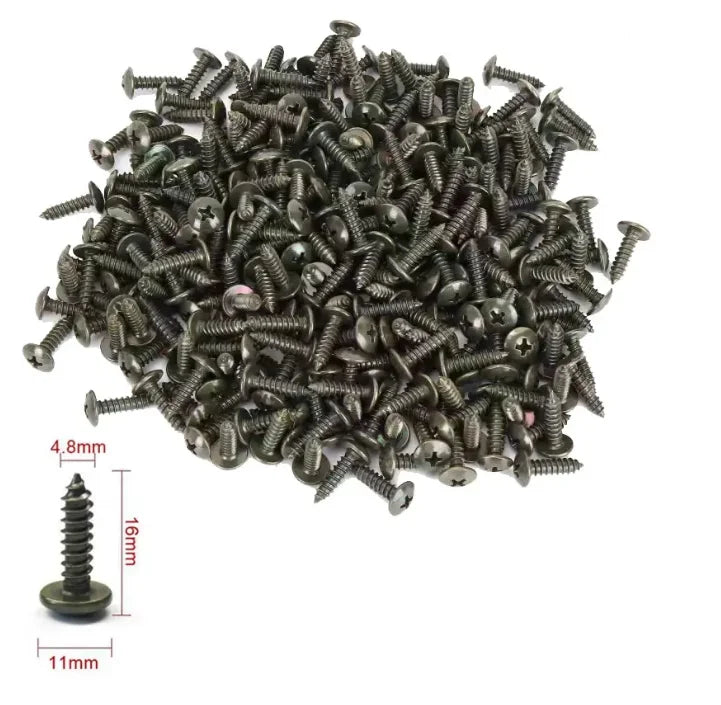 10-200pcs Car Metal Screw Clips Set U-Type Fastener Clip with Screw Anti-rust Fender Bumper Protection Buckle Iron Sheet Screw
