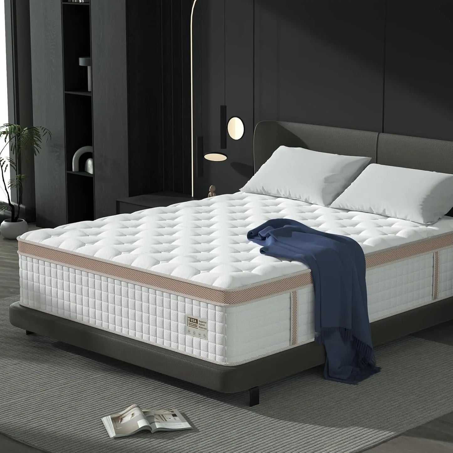 BedStory Luxury Hybrid Mattress Gel Memory Foam Pocket Springs