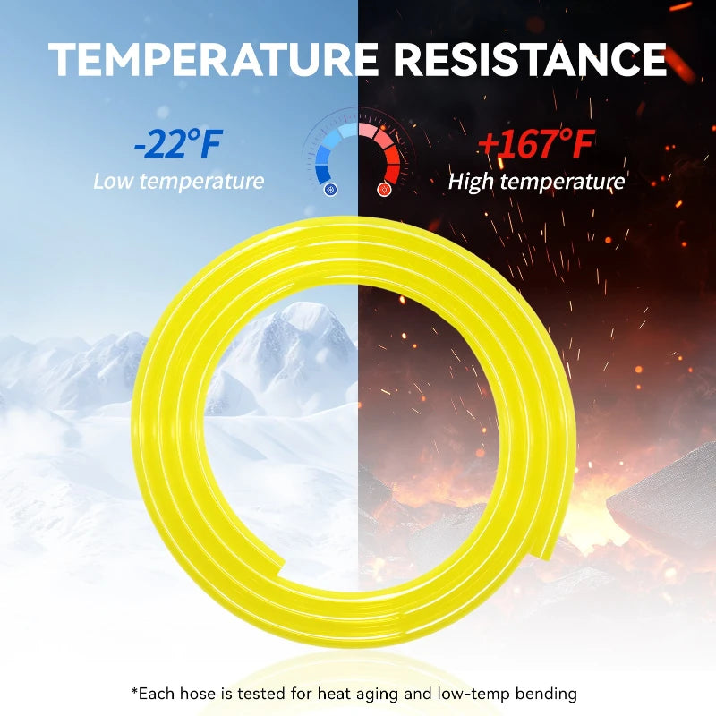 Fuel Gasoline Hose Yellow Polyurethane Petrol Pipe for Motorcycle Car Oil Resistant Flexible Tube Dia 2mm 3mm 4mm 5mm 6mm 7mm
