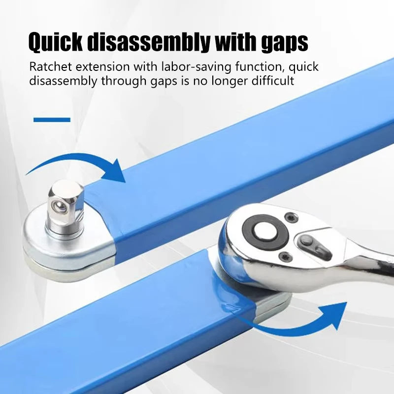 Tight Spaces Extension Tool 1/2 in. 1/4 in. 3/8 in. Auto Repair Tool Home Tool Set Professional Zero Offset Extension Wrench