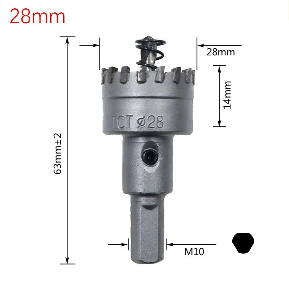 16~35mm TCT Hole Saw High Hardness Silver Hard Alloy Drill Bit Hole Opener Stainless Steel