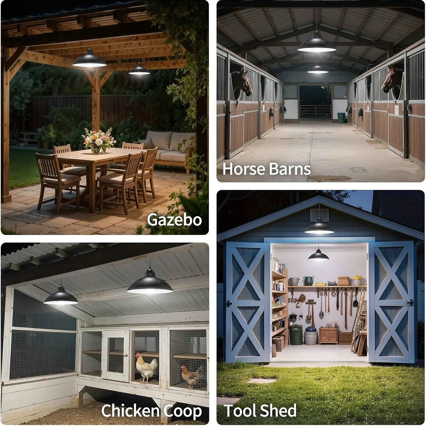 Single /Double Head Solar Shed Light,solar Lights Outdoor,Solar Pendant Lights,IPx4.Auto on in Dark, Off at Day.for Lighting Gazebo,barn,coop,patio,garage,camp, Porch,home,comes with Expansion Iron Hooks and Fixing Cable Ties