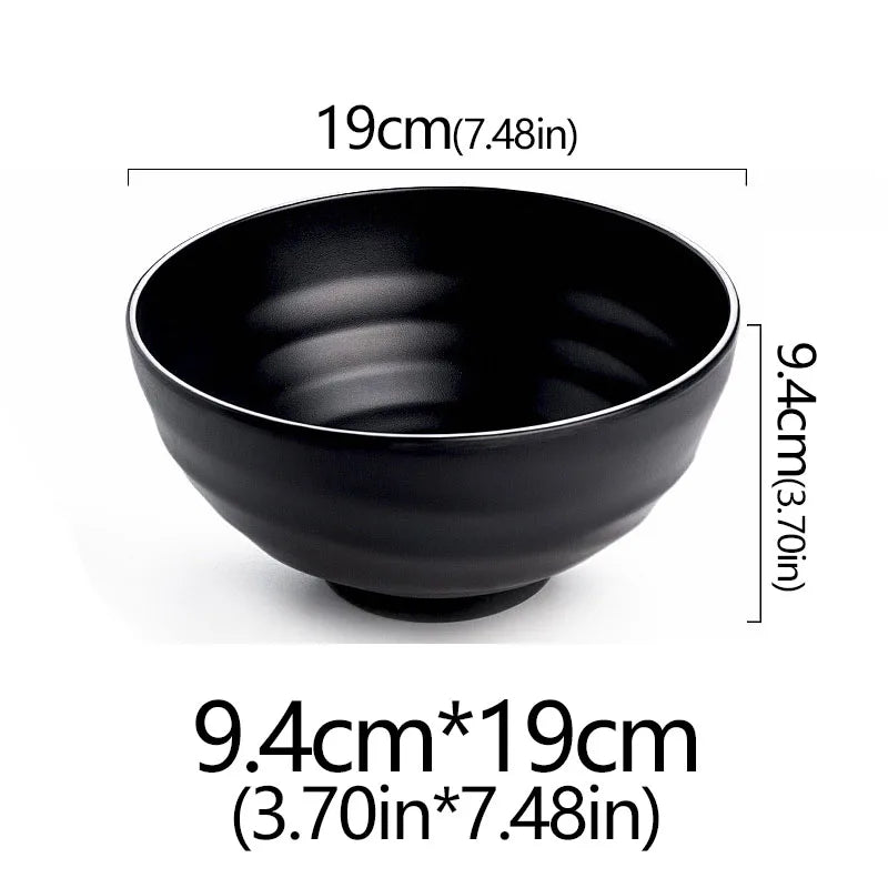 Frosted Melamine Ramen Bowl Imitation Porcelain Large Noodle High Temperature Resistance Bowl Salad Soup Bowl Fast FoodTableware