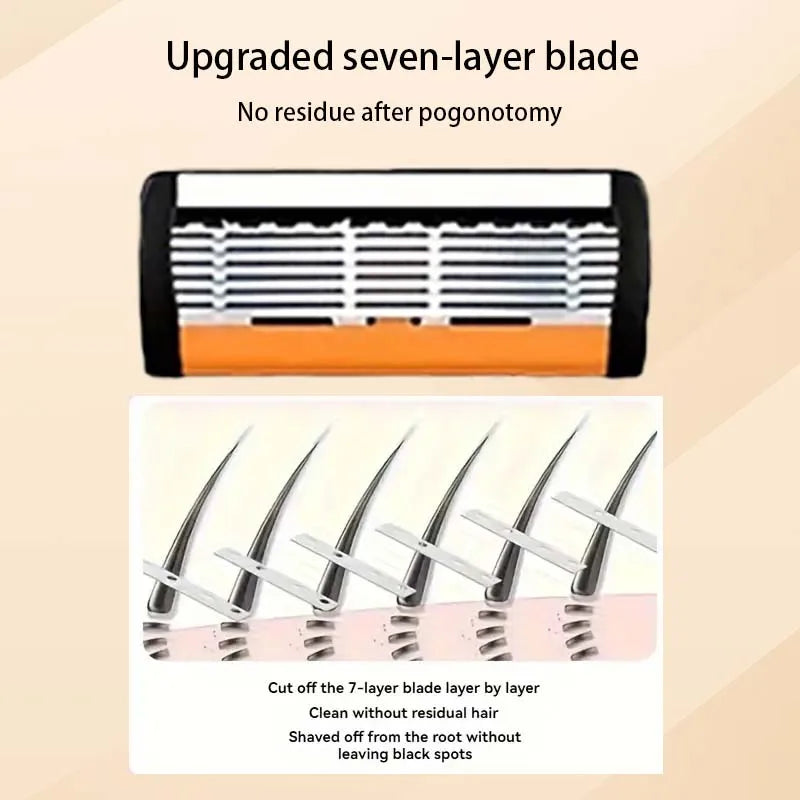 Men's safety razor, anti-slip handle, sharp and smooth blades, a must-have for safe and painless shaving for men