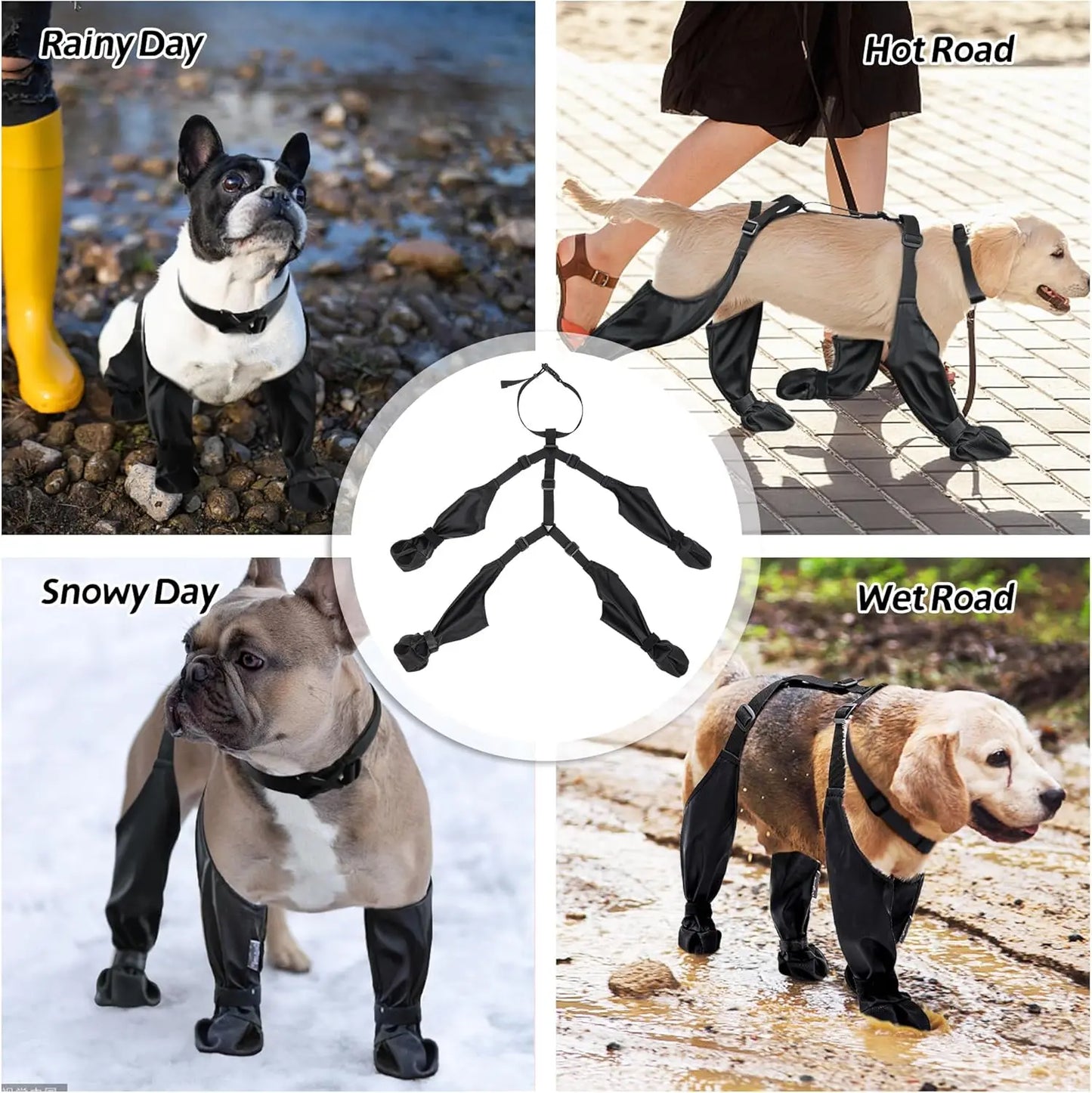 Outdoor Walking Dog Boot Leggings for Small Medium Large Dogs