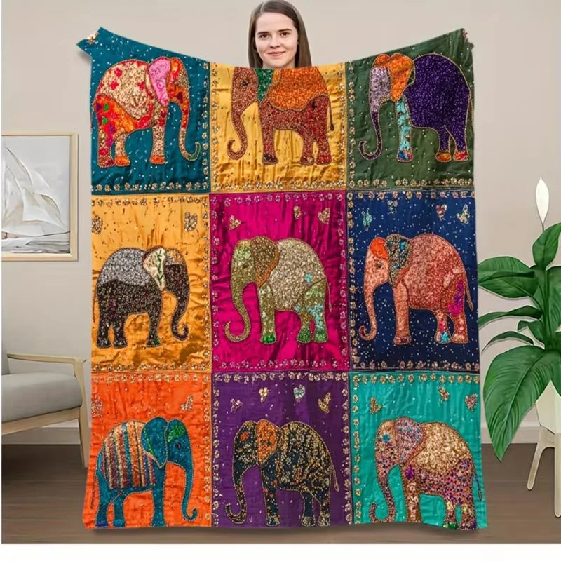 Paw Prints Pattern Used for Sofa Bedroom Living Room Bed Blanket Flannel Gifts for Family Friends Camp Travel Flannel Blankets
