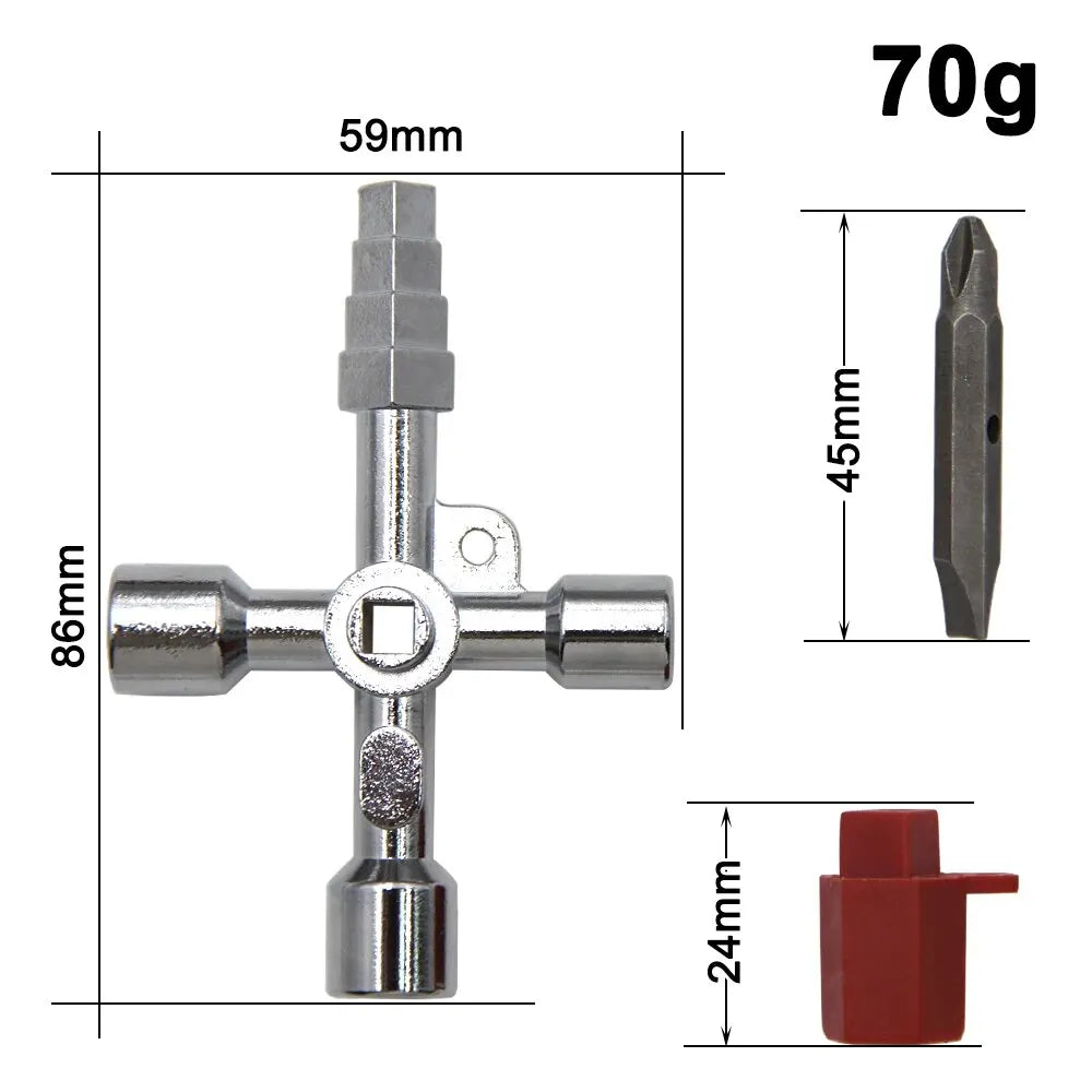 4in1 Key Wrench Multi Tool for Electrical Cabinet Maintenance