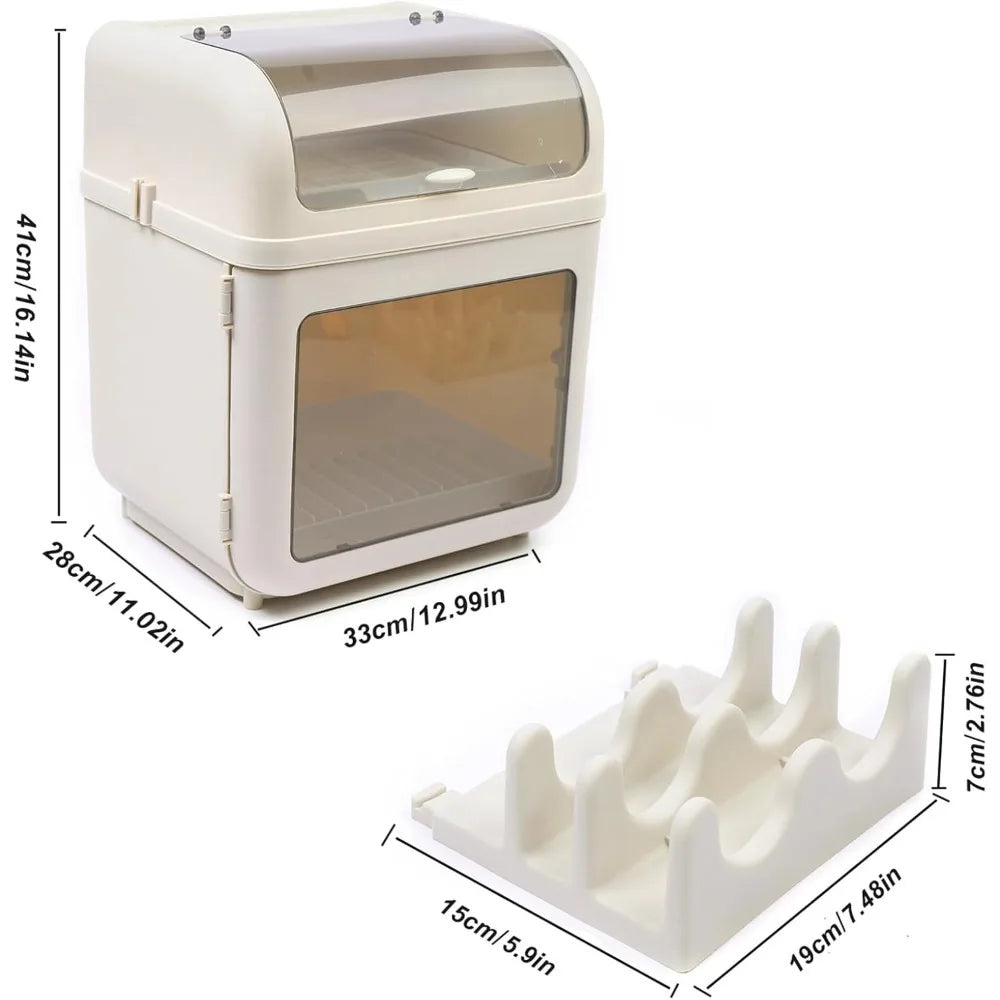 Two Tier Dish Drying Rack With Removable Drip Tray