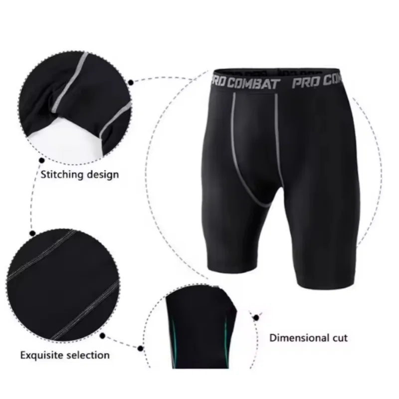 2026 Men Compression Short Running Tights Men's Quick Dry Gym Fitness Sport Leggings Running Shorts Male Underwear Sport Shorts