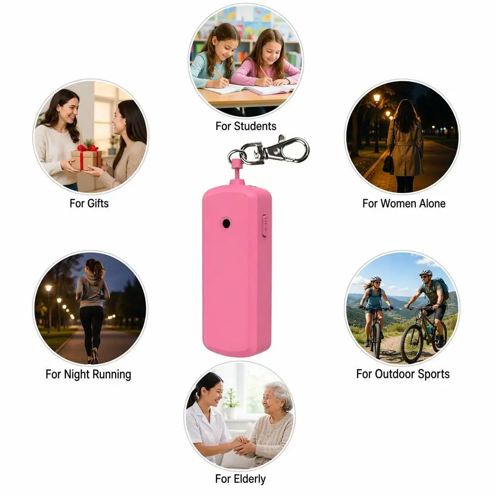 Portable 130dB Anti Wolf Alarm Personal Self Defense Security Device Emergency Safety Alarm Suitable As Gift for Women Children