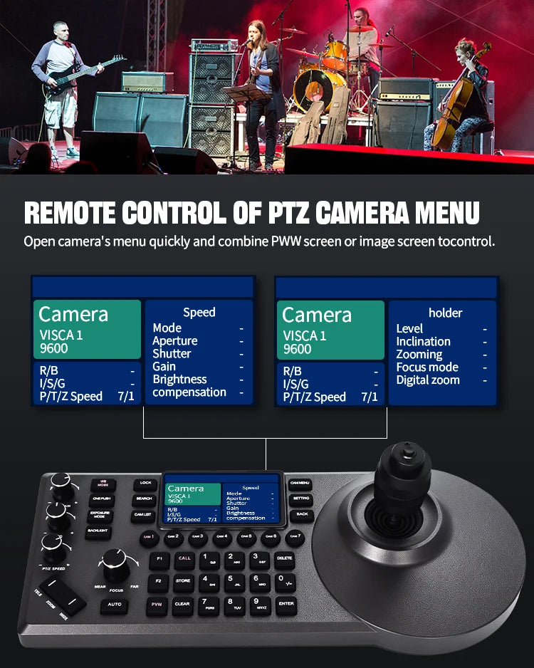 4K NDI PTZ Camera 1-10pcs 20X Zoom Video Conference Camera for Church Business Meeting Optional 1 Controller Keyboard Kit