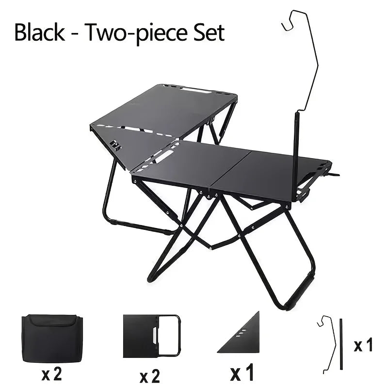 Portable Folding Table - Lightweight with Foldable & Detachable Legs - Compact Suitable for Camping, Picnic, BBQ, Hiking, Beach