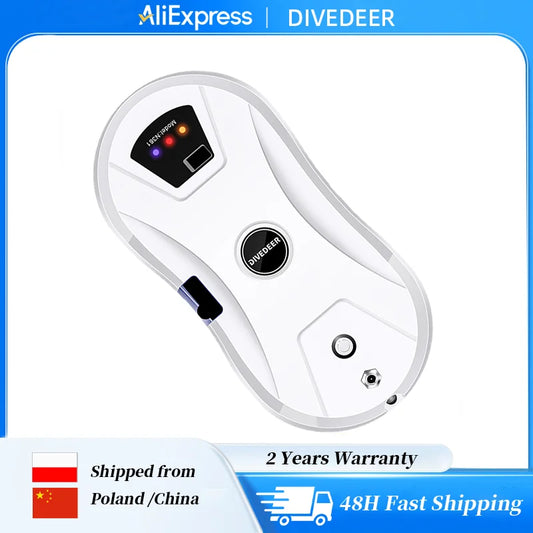 DIVEDEER Intelligent water spray window cleaner with automatic water spray function anti-fall magnetic glass home smart cleaner