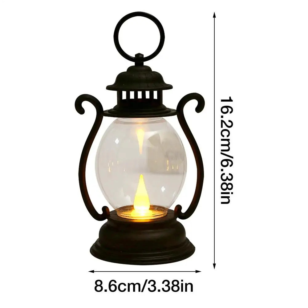 Retro Desk Lamp Battery Powered LED Retro Portable Lantern Home Decor Lights LED Tent Light For Living Room Patio Festival Decor