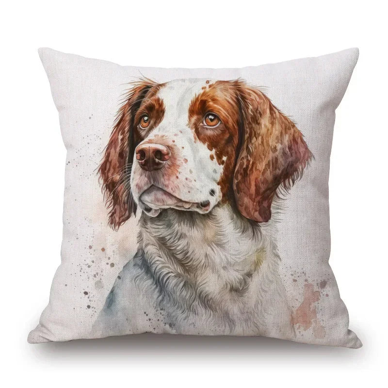Dog Breed Collage Poster Art Cushion Cover Pillow Case