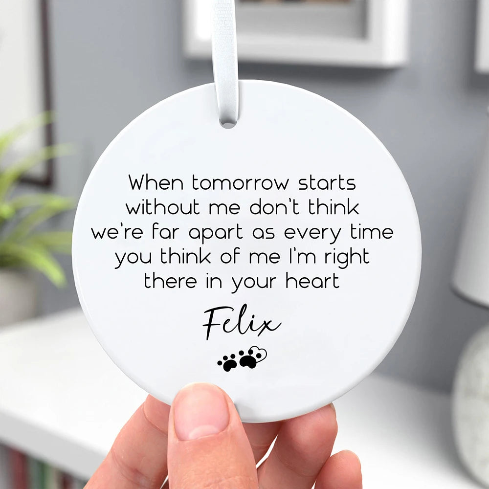 Personalized Pet Cat Dog Memorial Ornament Custom Dog Ornament Christmas Gifts for Dog Owners Pet Lovers Room Decor