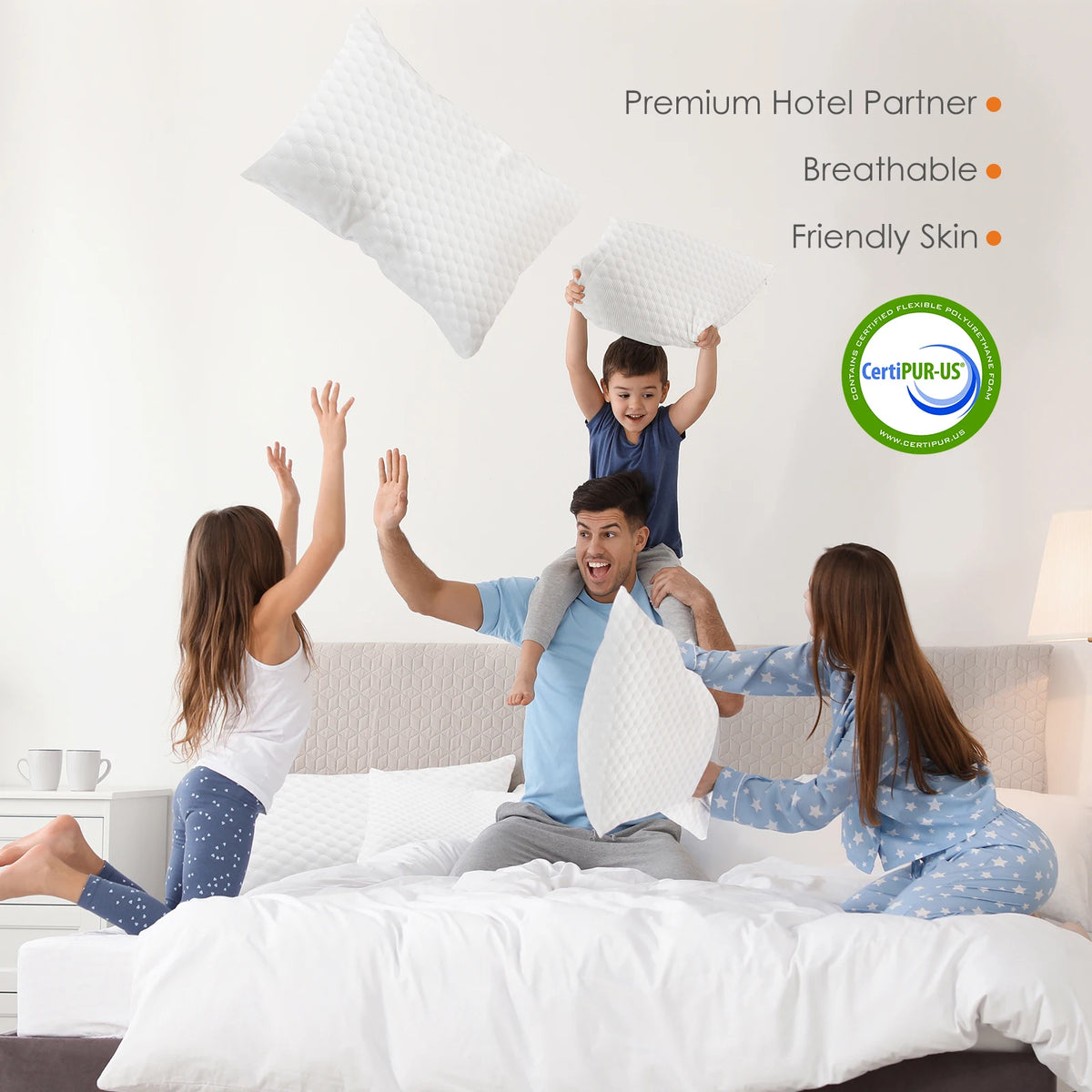 Premium Cooling Memory Foam Pillow With Washable Cover
