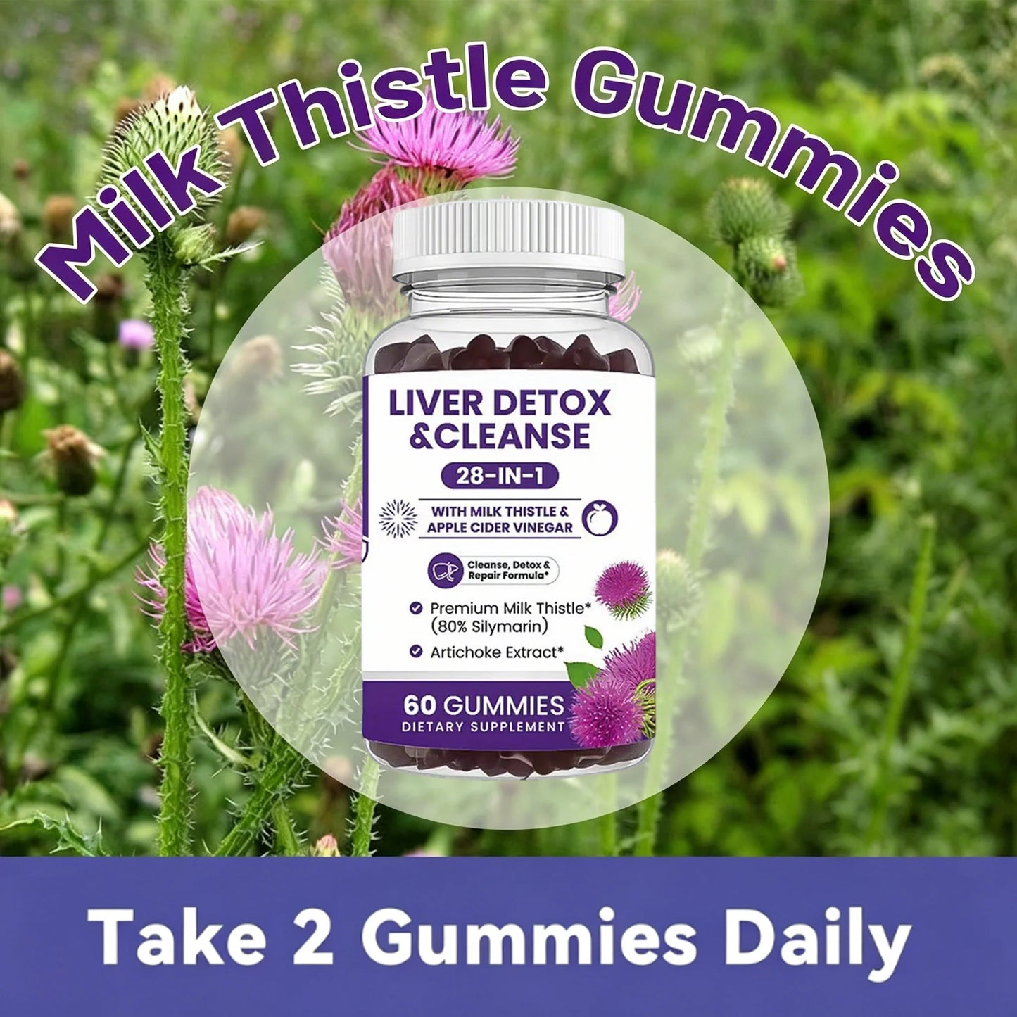 Liver Cleanse & Detox Gummies - Improve Digestion, Enhance Immunity, Help Cleanse The Liver and Promote MetabolismSupplements